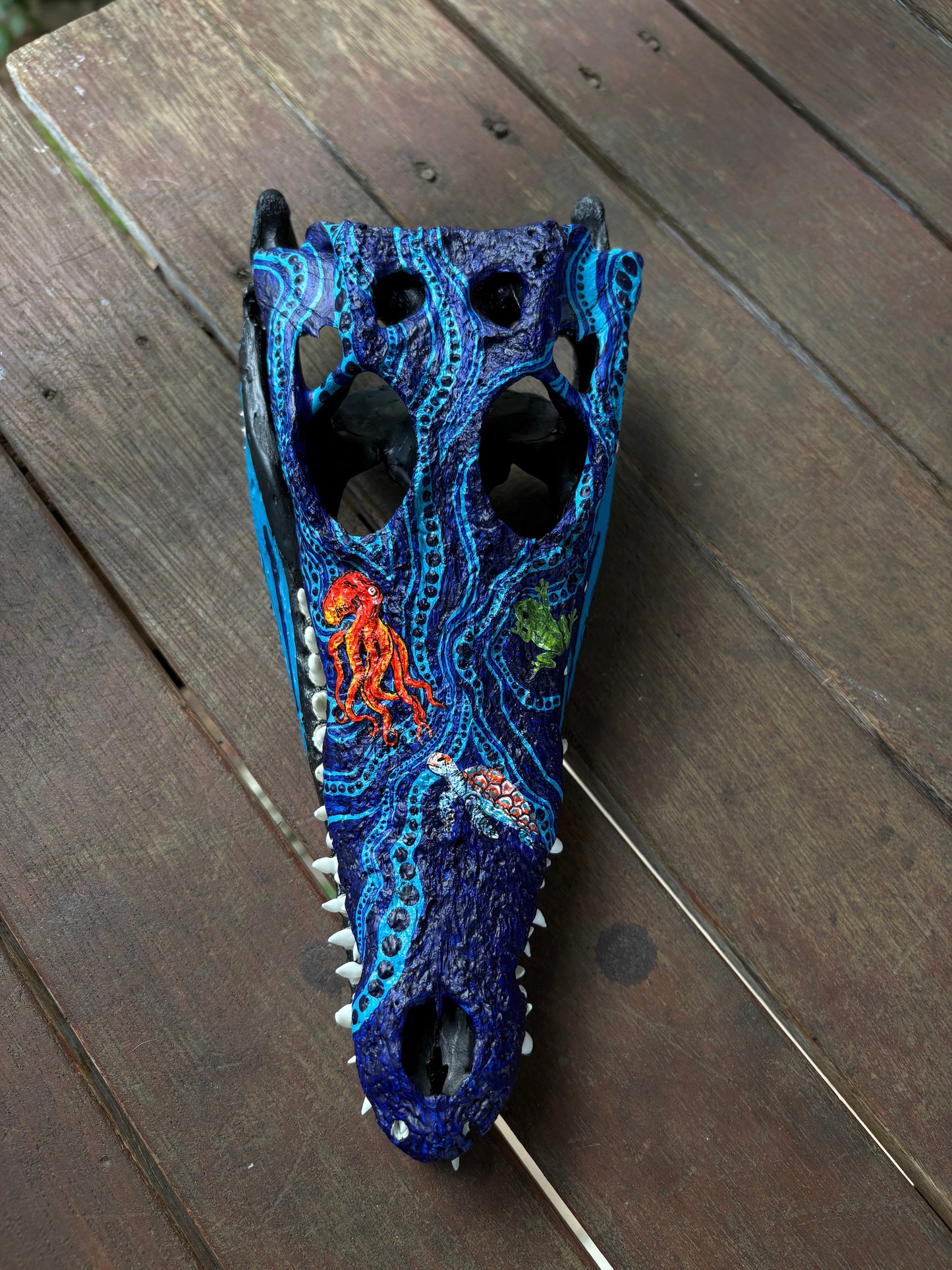 Commission Crocodile Skull; Animals