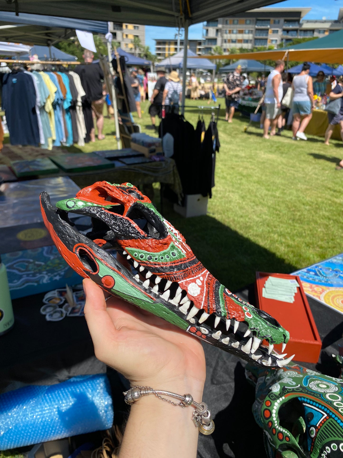 Crocodile Skull; Earthy