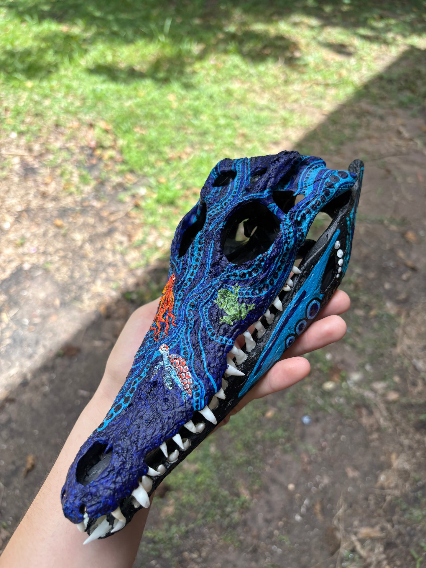 Commission Crocodile Skull; Animals