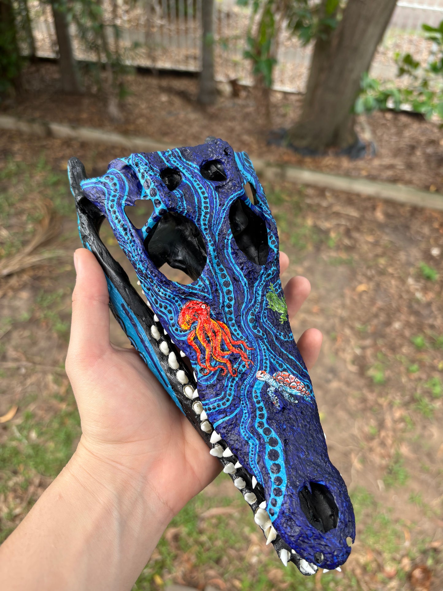 Commission Crocodile Skull; Animals