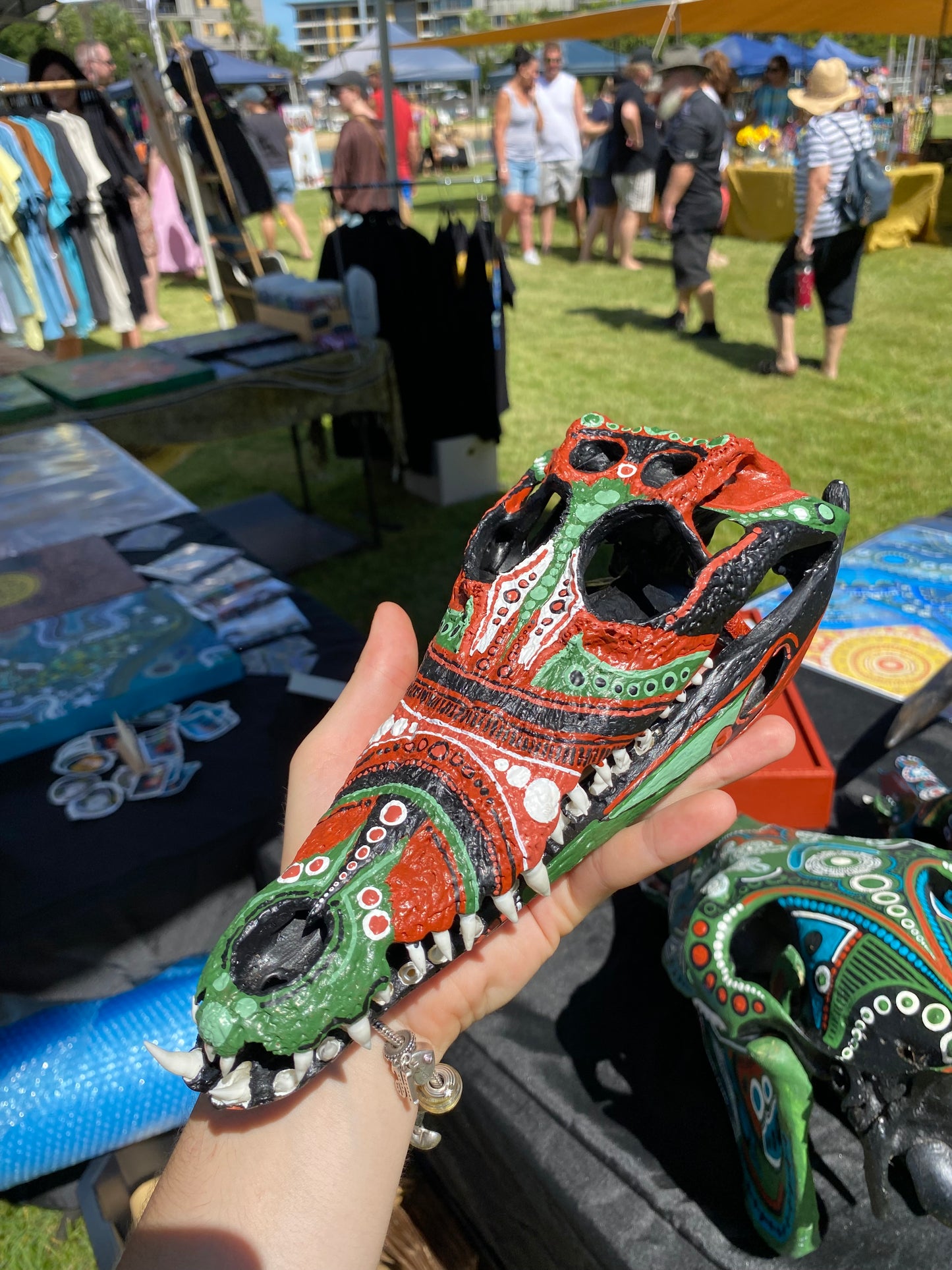 Crocodile Skull; Earthy
