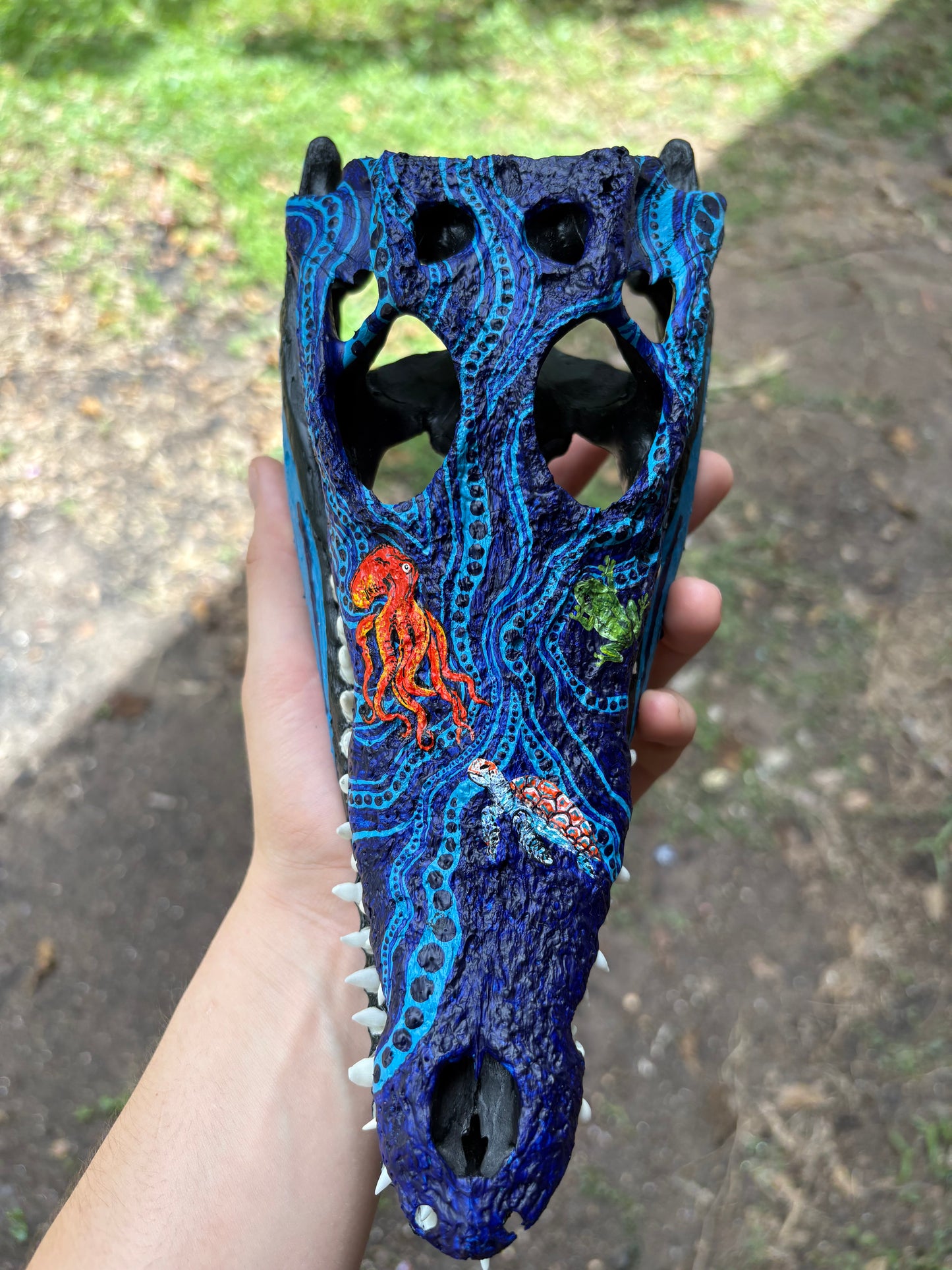 Commission Crocodile Skull; Animals