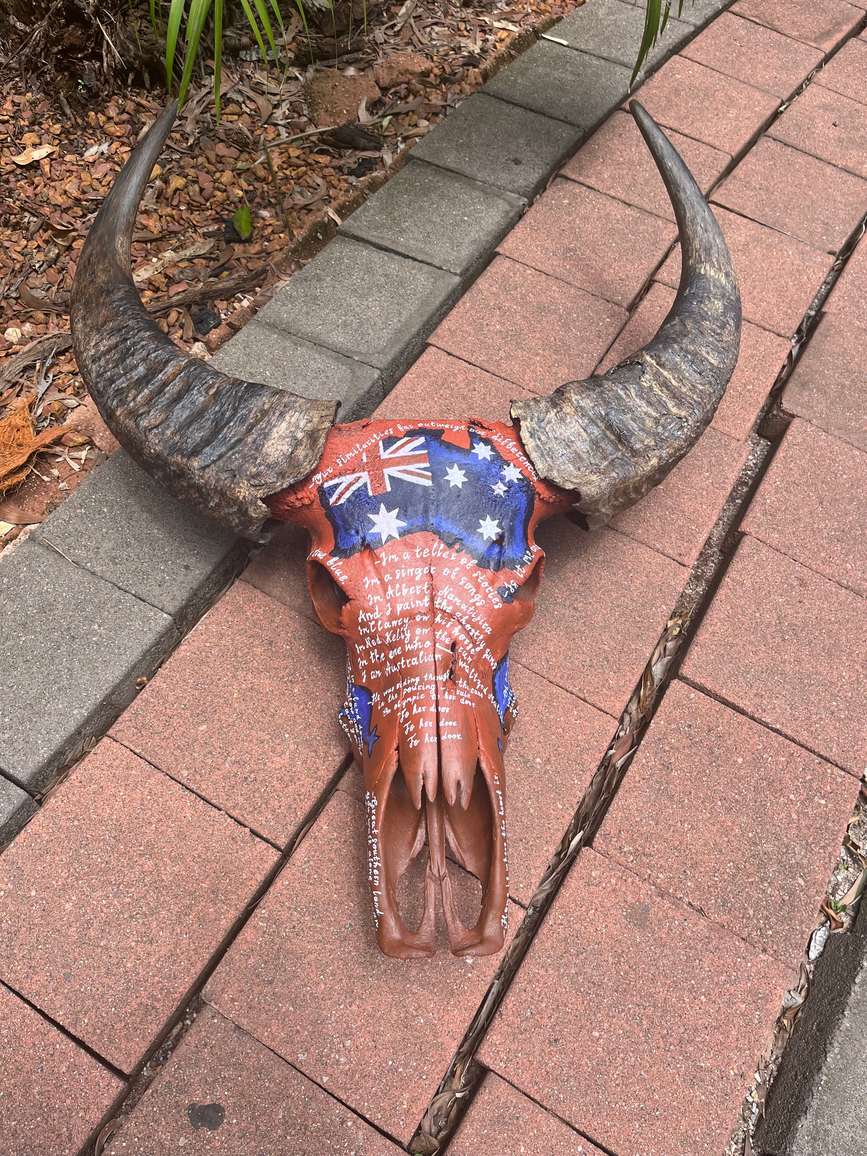 Australia Buffalo Skull Painting