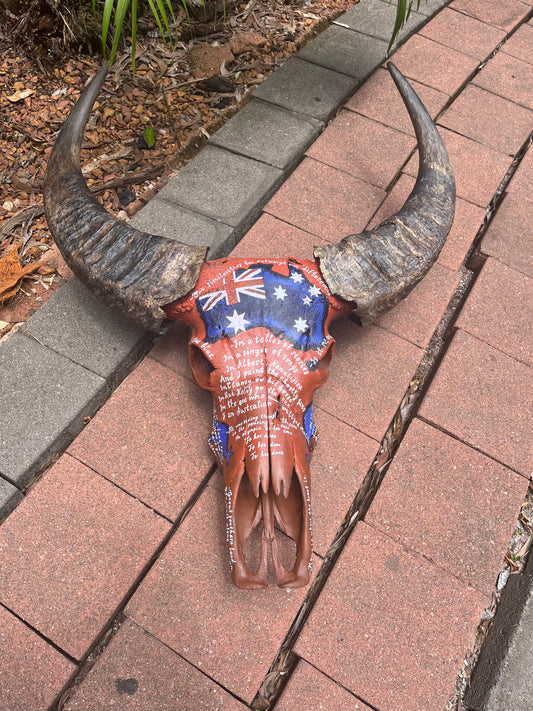 Australia Buffalo Skull Painting
