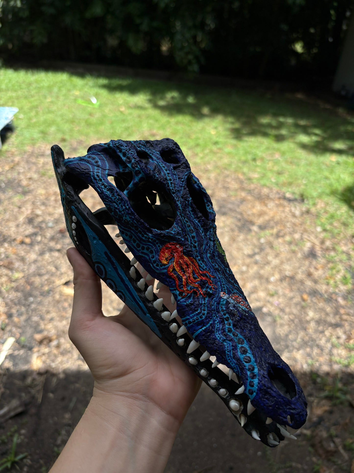 Commission Crocodile Skull; Animals