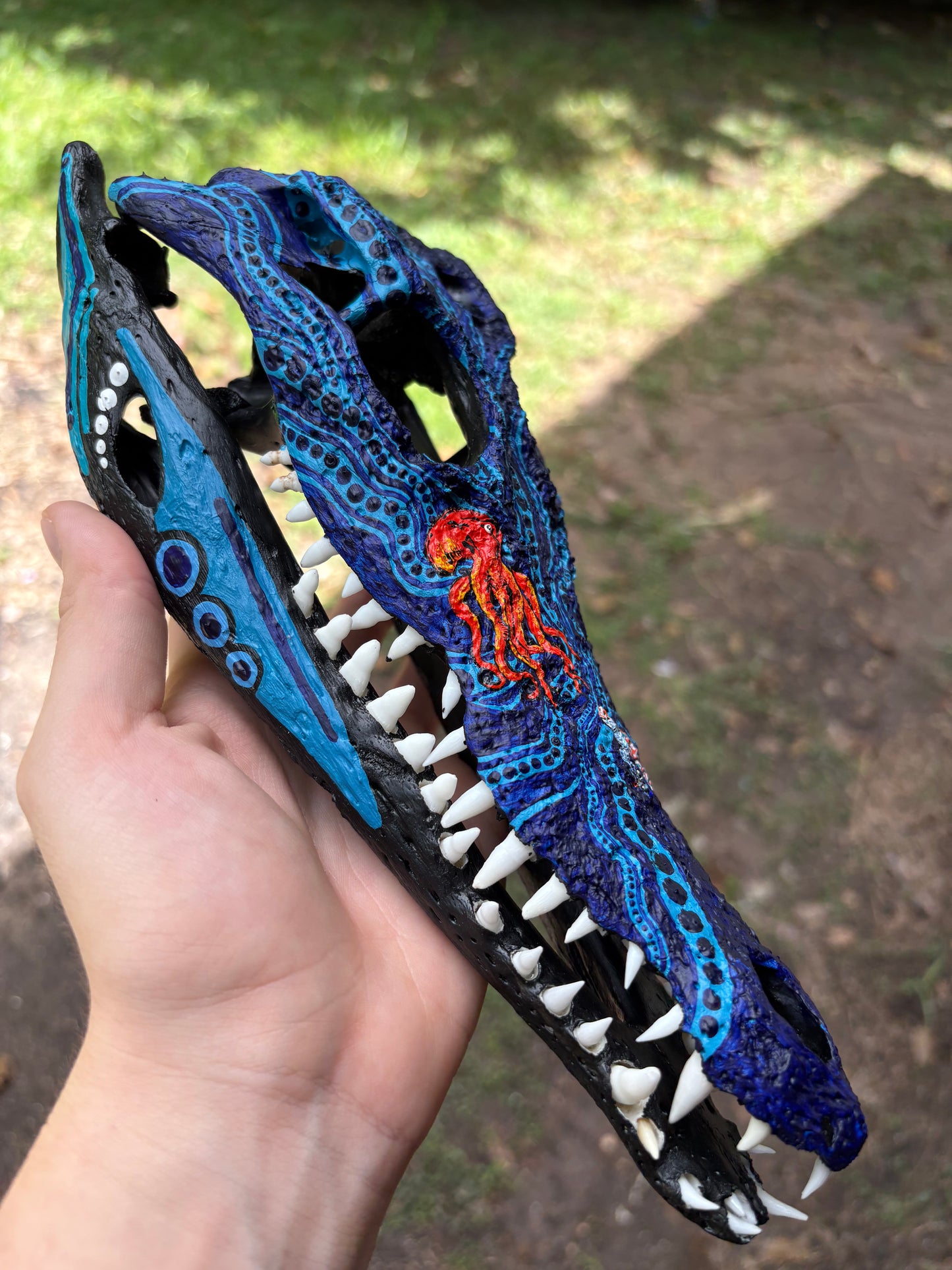 Commission Crocodile Skull; Animals