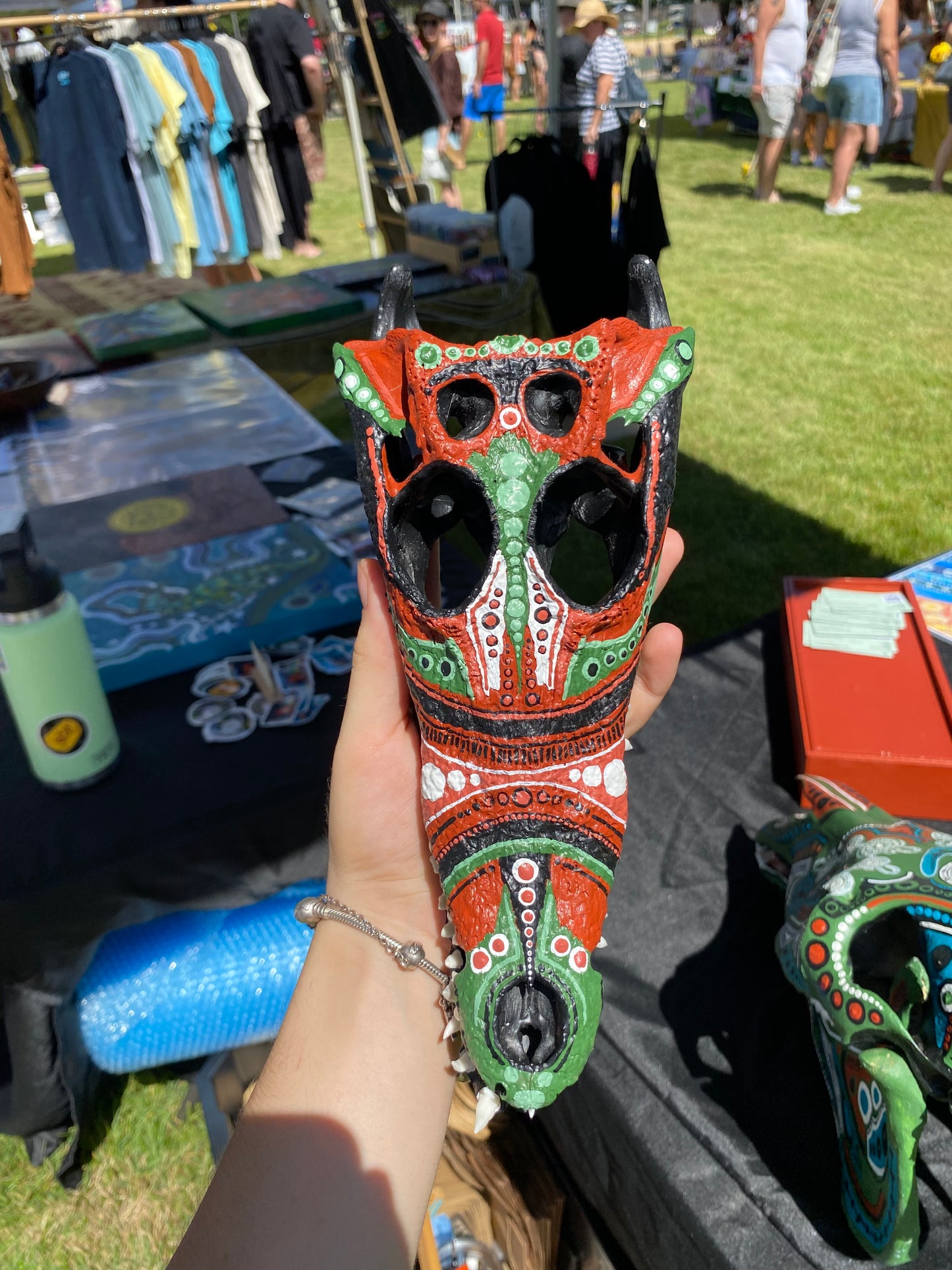 Crocodile Skull; Earthy