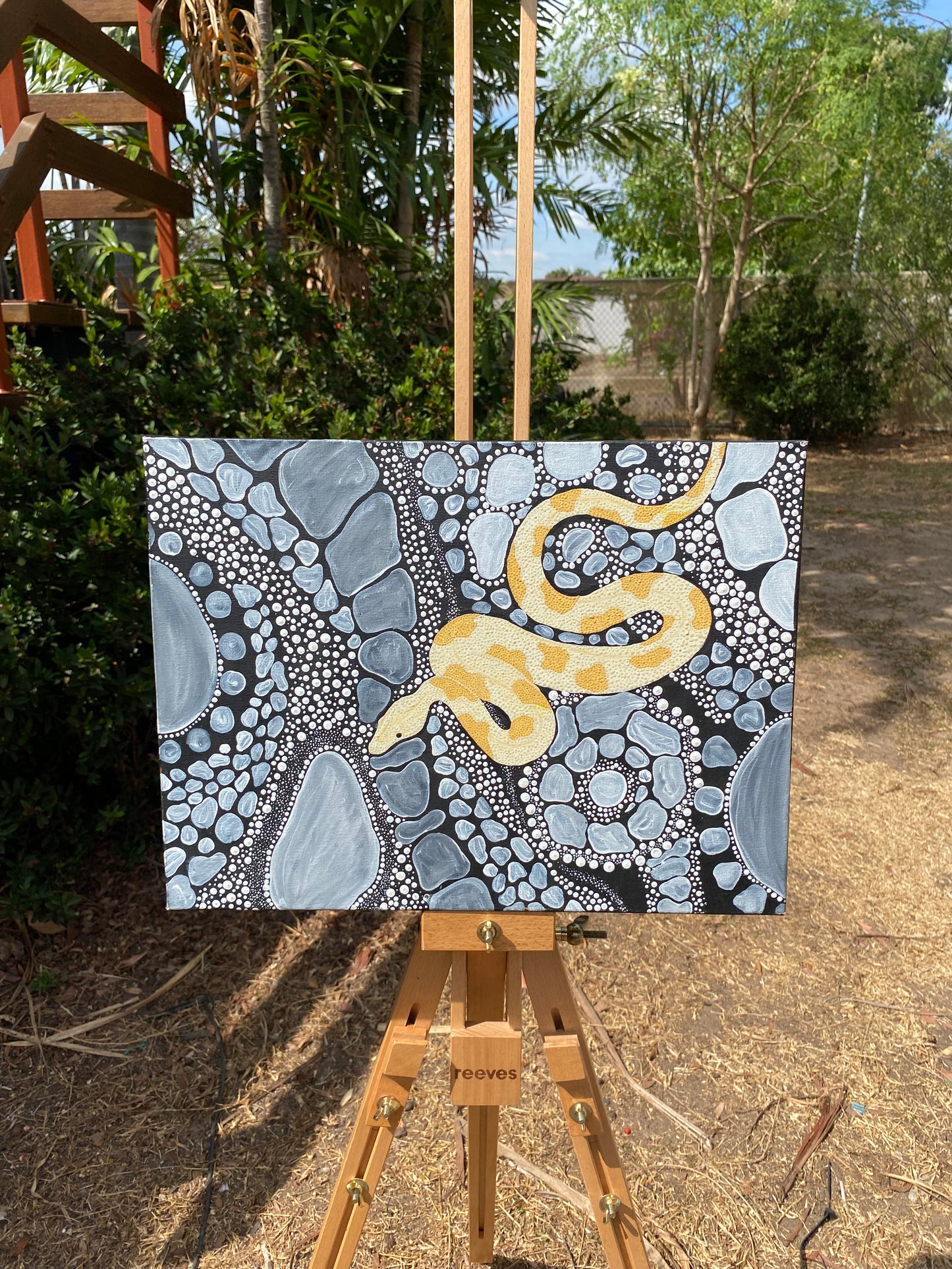 Albino Carpet Python_Original Painting