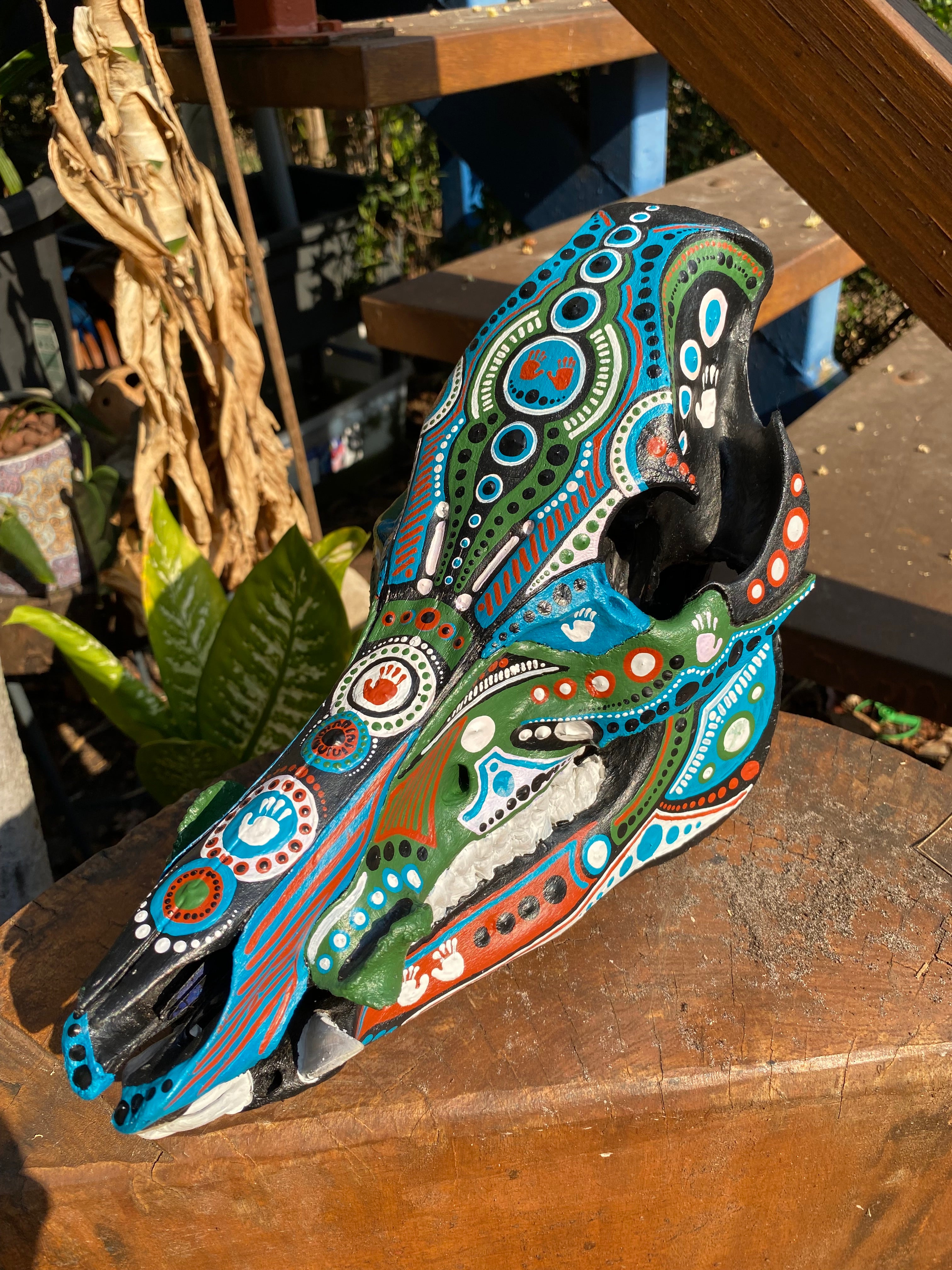 Pig Skull Painting; Connection