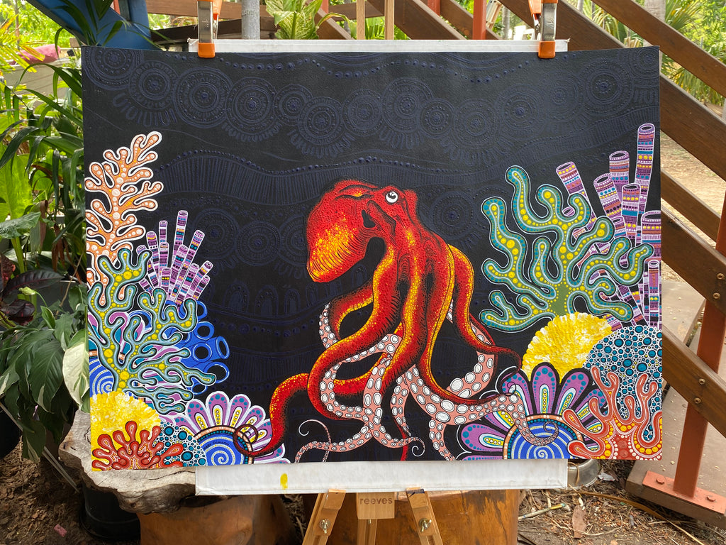 Octopus; Original Painting
