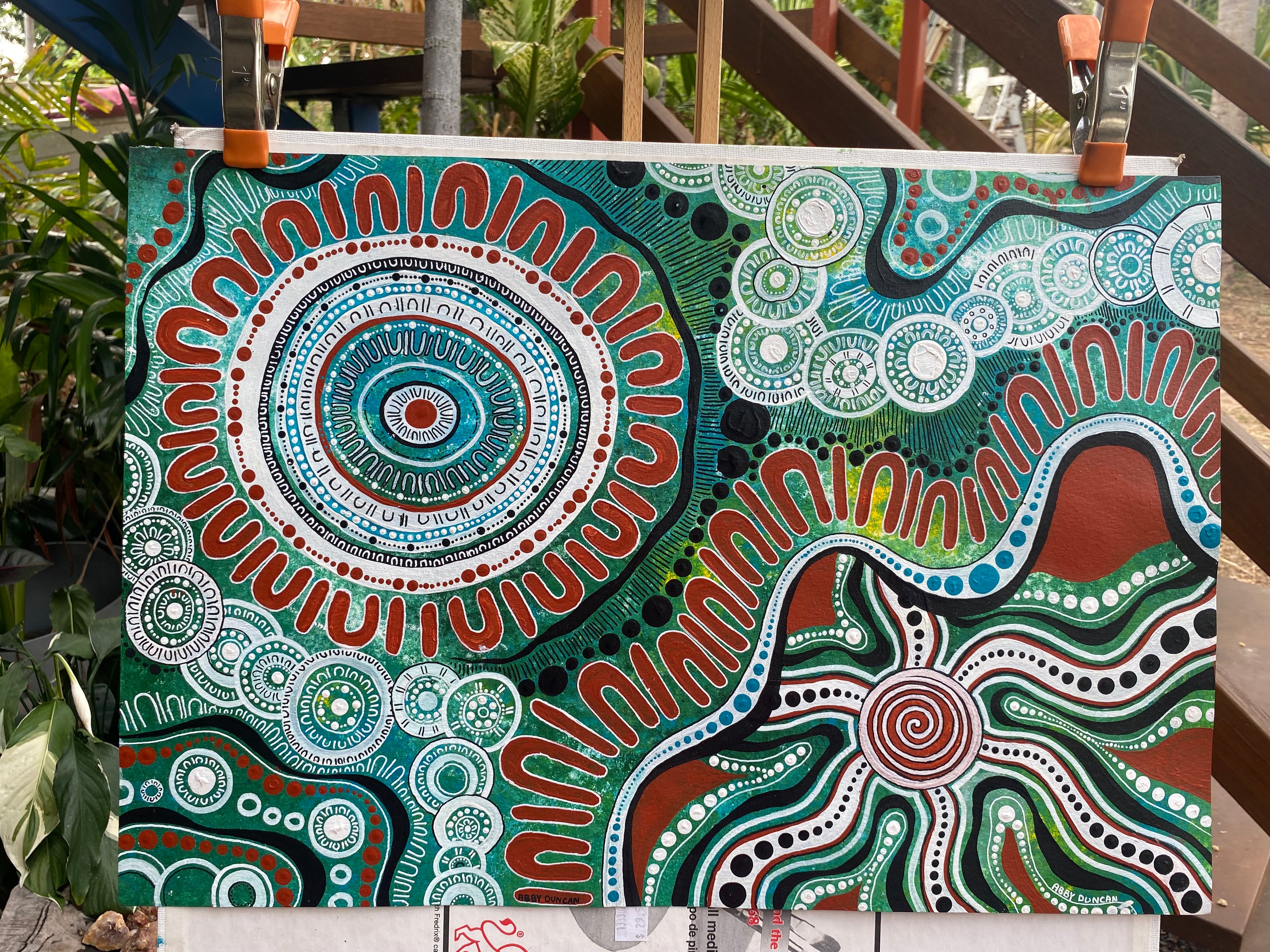 Fresh WaterGreen; Original Painting