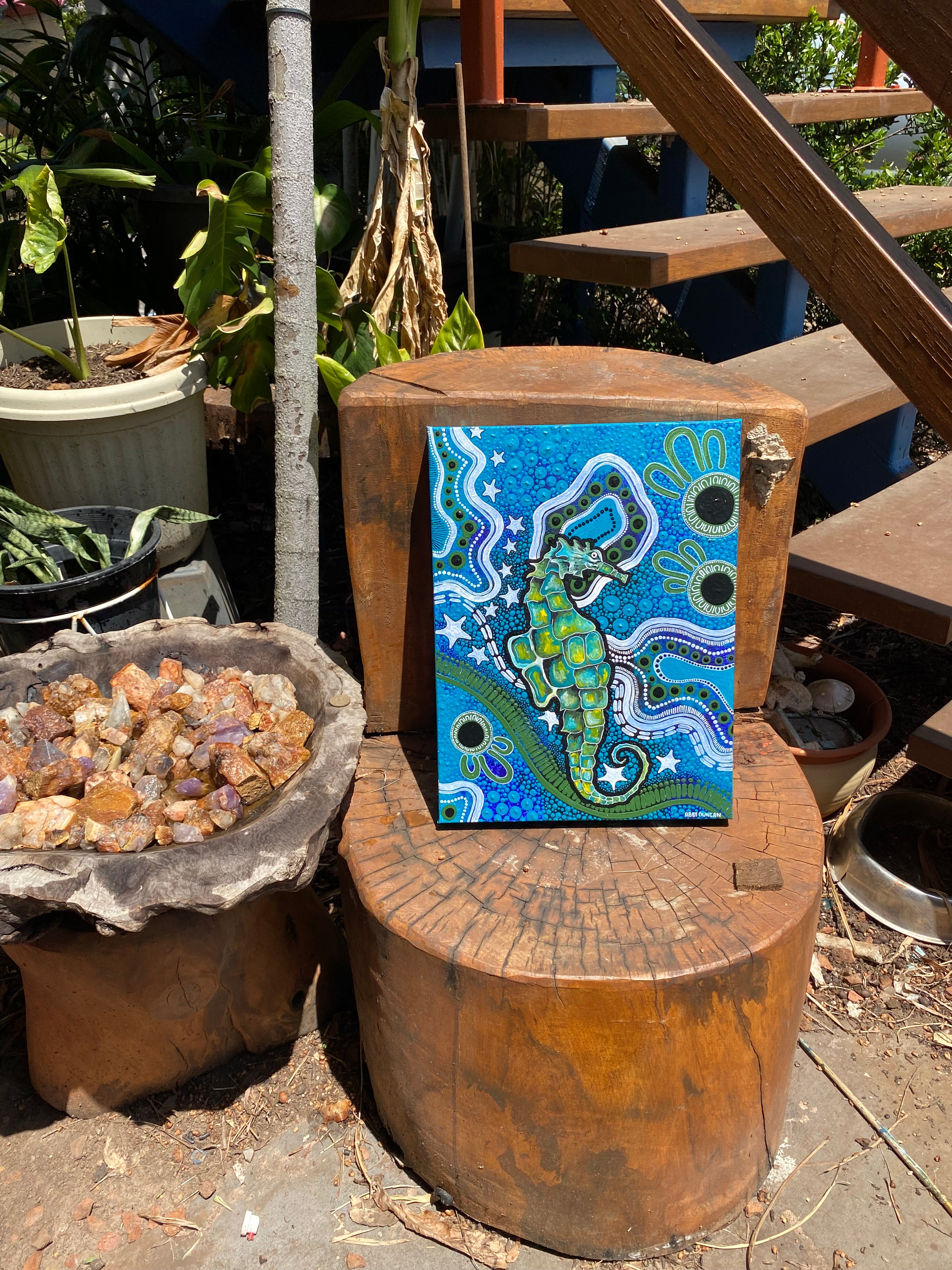 Seahorse; Original Painting
