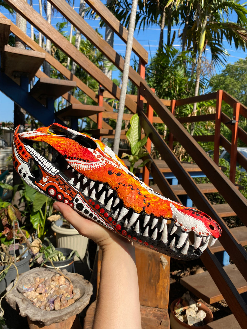 Croc Skull Painting
