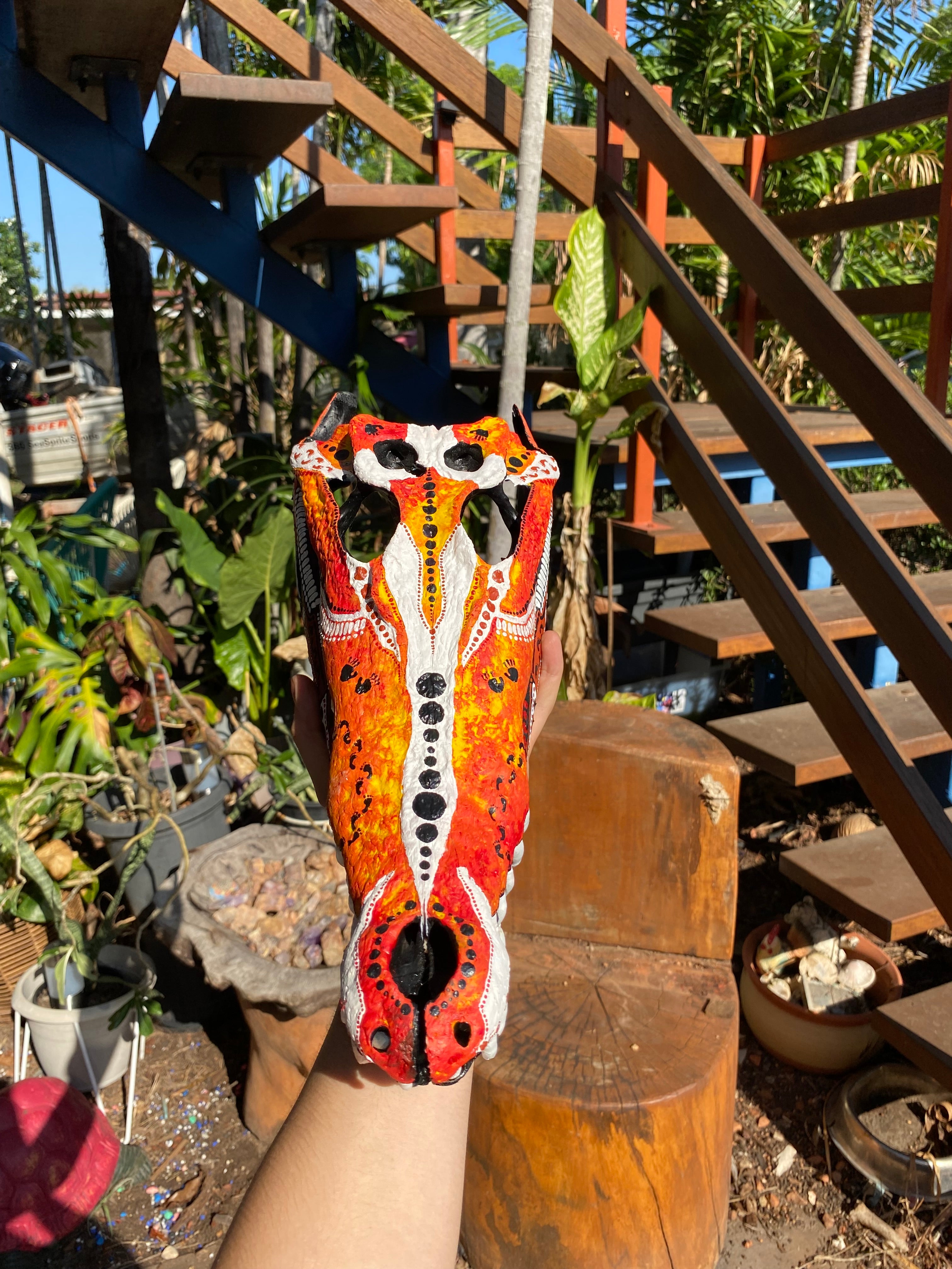 Croc Skull Painting