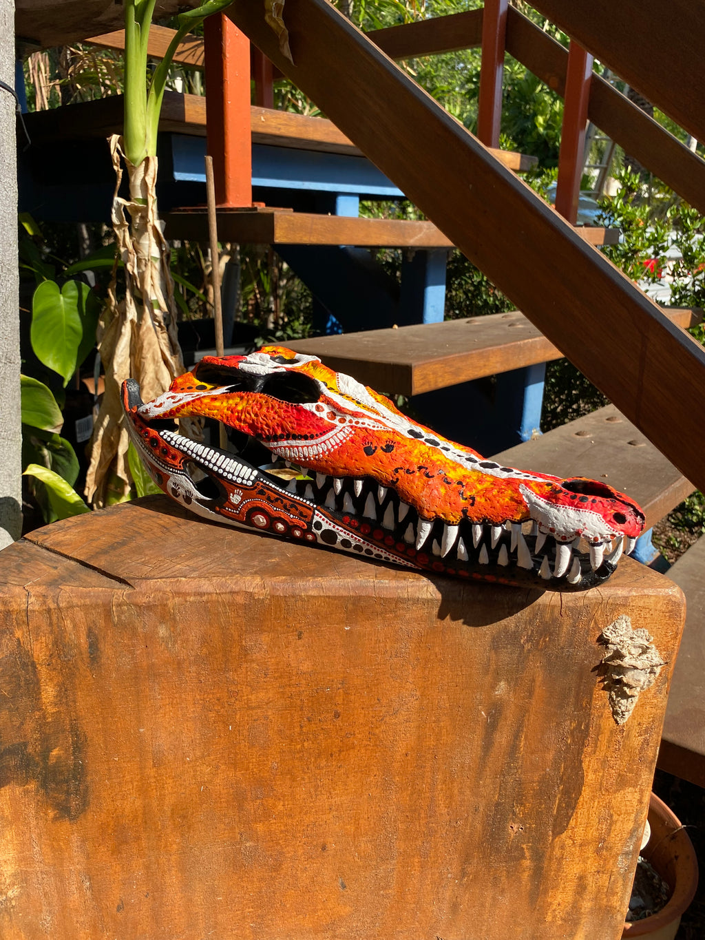 Croc Skull Painting