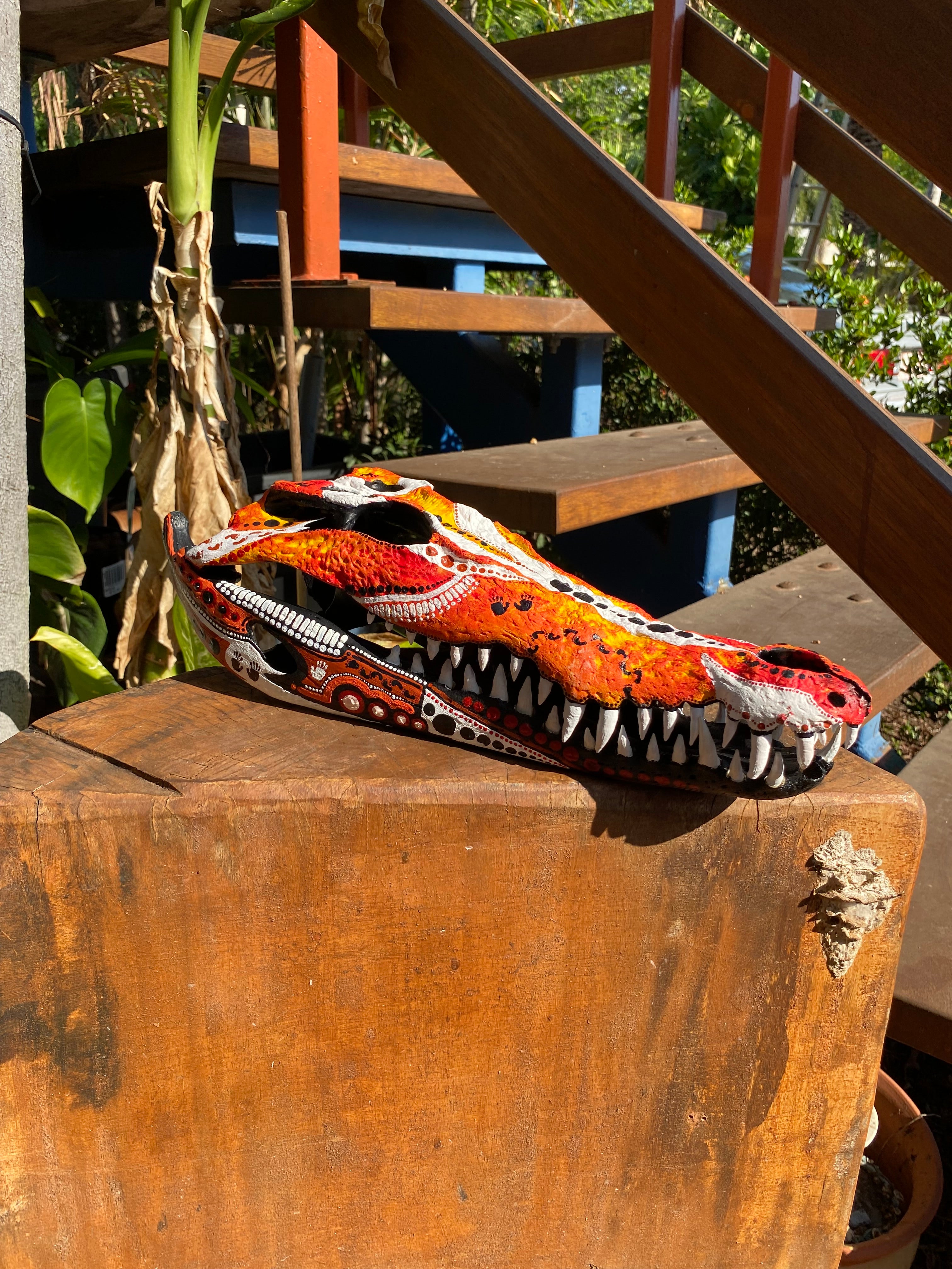 Croc Skull Painting