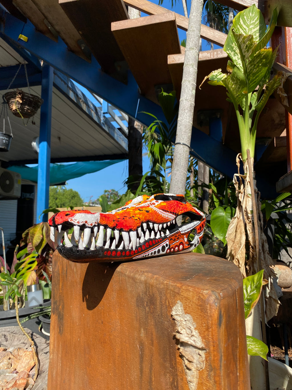 Croc Skull Painting