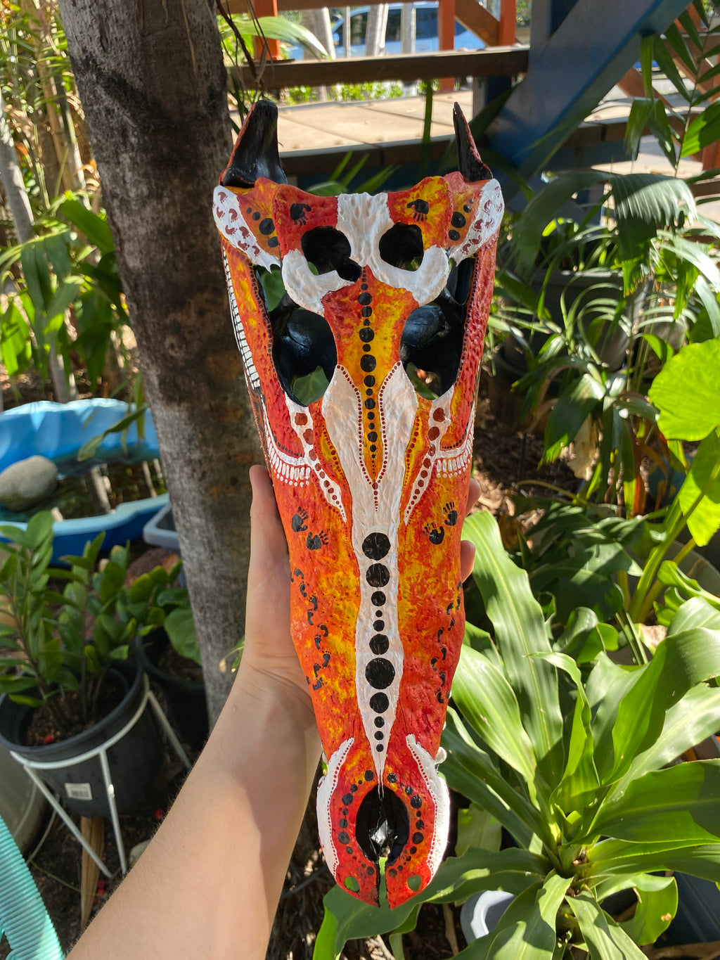Croc Skull Painting