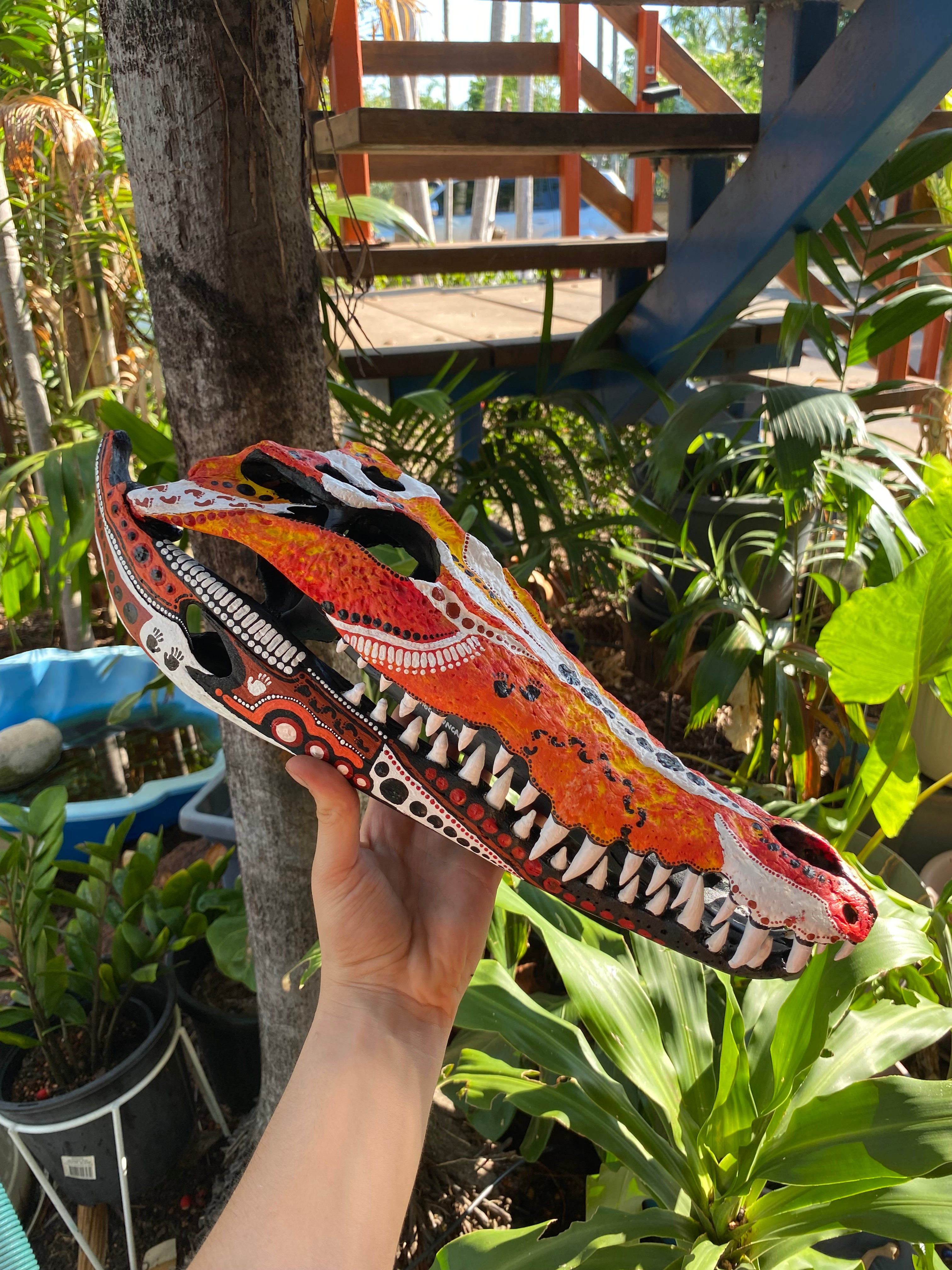 Croc Skull Painting