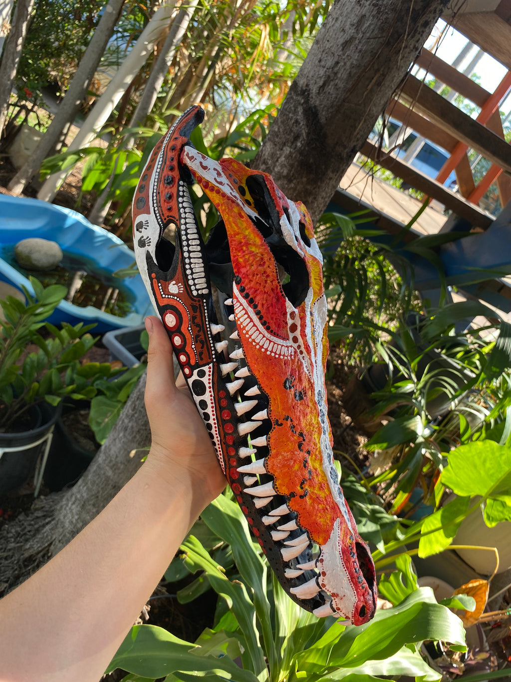 Croc Skull Painting