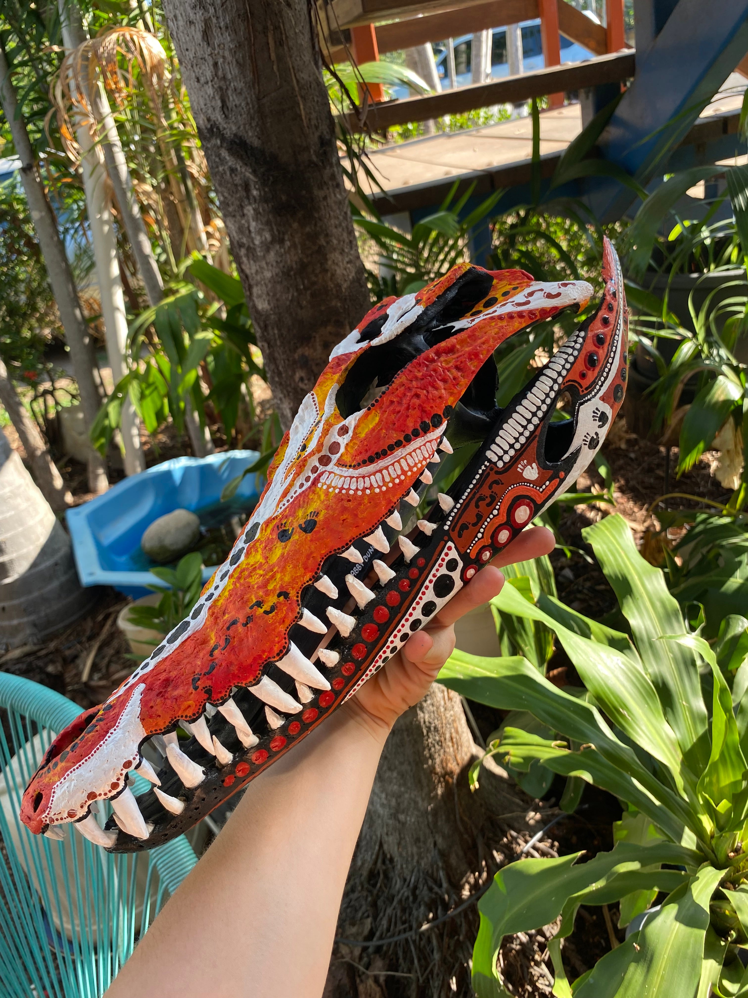 Croc Skull Painting
